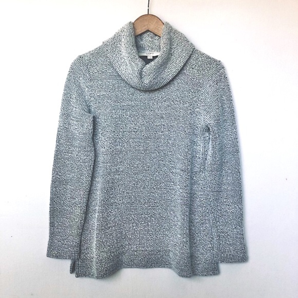 LOFT Sweater Small Turtleneck Knit Cozy Minimalist